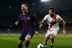 Remontada y goleada del Barcelona ante el Rayo Vallecano en LaLiga en el Camp Nou