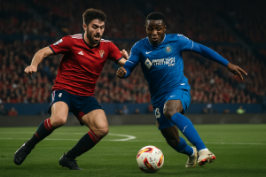 Duelo entre Osasuna y Getafe en El Sadar durante un emocionante partido de LaLiga