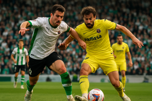 Racing Villarreal disputando un intenso partido lleno de goles y emoción en El Sardinero