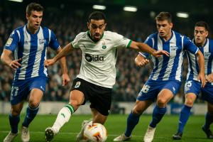 Racing alavés disputando un partido intenso en El Sardinero con protagonismo de Zabiri y tensión deportiva