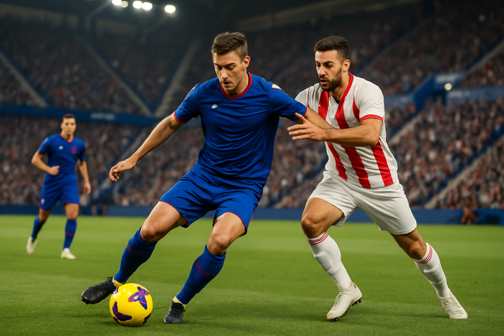 Disputa intensa entre Levante y Athletic Club con jugada clave en LaLiga 2026 y ambiente de estadio